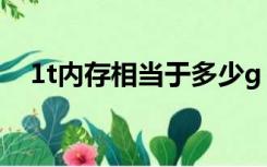 1t内存相当于多少g（1t等于多少g内存）