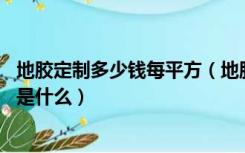 地胶定制多少钱每平方（地胶多少钱一个平方 地胶选购规范是什么）