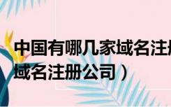 中国有哪几家域名注册公司的（中国有哪几家域名注册公司）