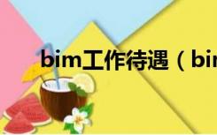 bim工作待遇（bim工程师薪资待遇）