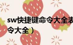 sw快捷键命令大全表非标机械（sw快捷键命令大全）