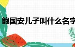 鲍国安儿子叫什么名字（鲍国安的儿子是谁）