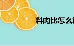 料肉比怎么算（料肉比）