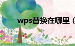 wps替换在哪里（wps替换快捷键）