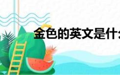 金色的英文是什么（金色的英文）