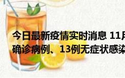 今日最新疫情实时消息 11月11日0-10时，宁波市新增4例确诊病例、13例无症状感染者，均在集中隔离点检出