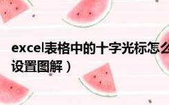 excel表格中的十字光标怎么设置（excel表格十字光标怎么设置图解）