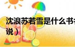 沈浪苏若雪是什么书名（沈浪苏若雪是什么小说）