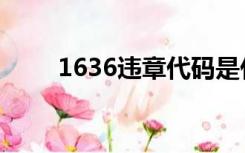 1636违章代码是什么意思（1636）