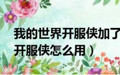 我的世界开服侠加了mod怎么进（我的世界开服侠怎么用）
