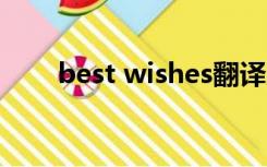 best wishes翻译成中文是什么意思