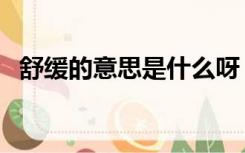 舒缓的意思是什么呀（舒缓的意思是什么）