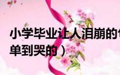 小学毕业让人泪崩的句子（小学毕业的句子简单到哭的）