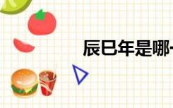 辰巳年是哪一年（辰巳）