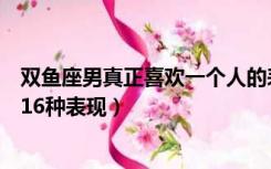 双鱼座男真正喜欢一个人的表现（双鱼座男生喜欢一个人的16种表现）