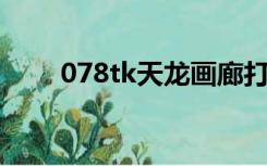 078tk天龙画廊打不开我该怎么办？