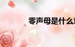 零声母是什么意思（零声母）