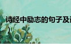 诗经中励志的句子及译文（诗经中励志的句子）