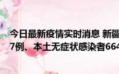 今日最新疫情实时消息 新疆乌鲁木齐市新增本土确诊病例27例、本土无症状感染者664例