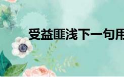 受益匪浅下一句用啥好（受益匪浅）
