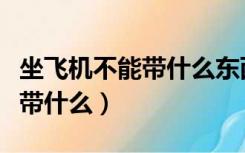 坐飞机不能带什么东西最新规定（坐飞机不能带什么）
