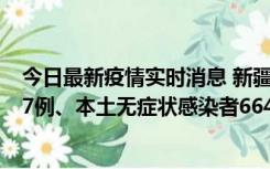 今日最新疫情实时消息 新疆乌鲁木齐市新增本土确诊病例27例、本土无症状感染者664例