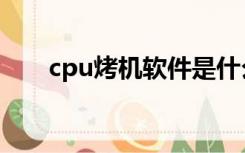 cpu烤机软件是什么（cpu烤机软件）