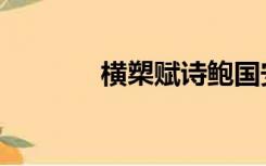 横槊赋诗鲍国安（横槊赋诗）