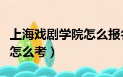 上海戏剧学院怎么报名艺术生（上海戏剧学院怎么考）