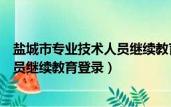 盐城市专业技术人员继续教育平台登录（盐城市专业技术人员继续教育登录）