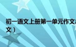 初一语文上册第一单元作文总结（初一语文上册第一单元作文）