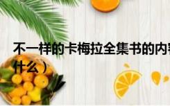 不一样的卡梅拉全集书的内容（不一样的卡梅拉系列图书是什么）