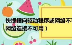 快捷指向驱动程序或网络不可用（快捷方式指向的驱动器或网络连接不可用）