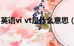 英语vi vt是什么意思（英语vi vt是什么意思）