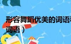 形容舞蹈优美的词语和句子（形容舞蹈优美的词语）