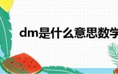 dm是什么意思数学（dm是什么意思）