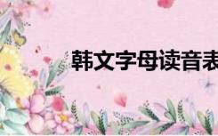 韩文字母读音表（韩文字体库）
