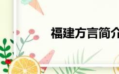 福建方言简介（福建方言）