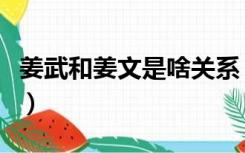 姜武和姜文是啥关系（姜文和姜武是什么关系）