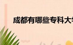 成都有哪些专科大学（成都有哪些区）