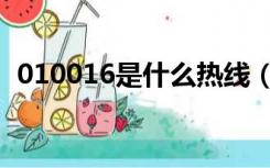 010016是什么热线（010016是什么号码）