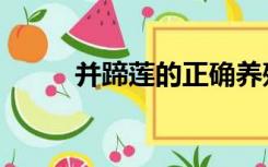 并蹄莲的正确养殖方法（并蹄莲）