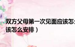 双方父母第一次见面应该怎么介绍（双方父母第一次见面应该怎么安排）