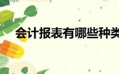 会计报表有哪些种类（会计报表有哪些）