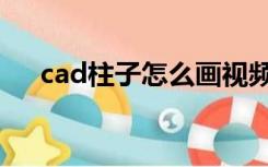 cad柱子怎么画视频（cad柱子怎么画）