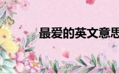 最爱的英文意思（最爱的英文）
