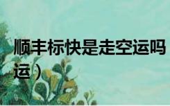 顺丰标快是走空运吗（顺丰标快是空运还是陆运）