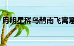 月明星稀乌鹊南飞寓意（月明星稀乌鹊南飞）