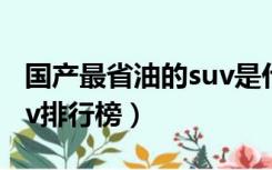 国产最省油的suv是什么车（国产最省油的suv排行榜）