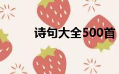 诗句大全500首（诗句大全励志）